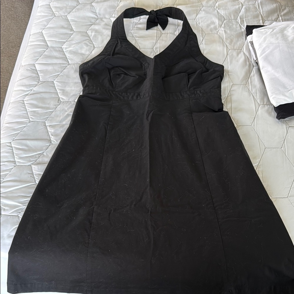 Elegant Black Halter Dress